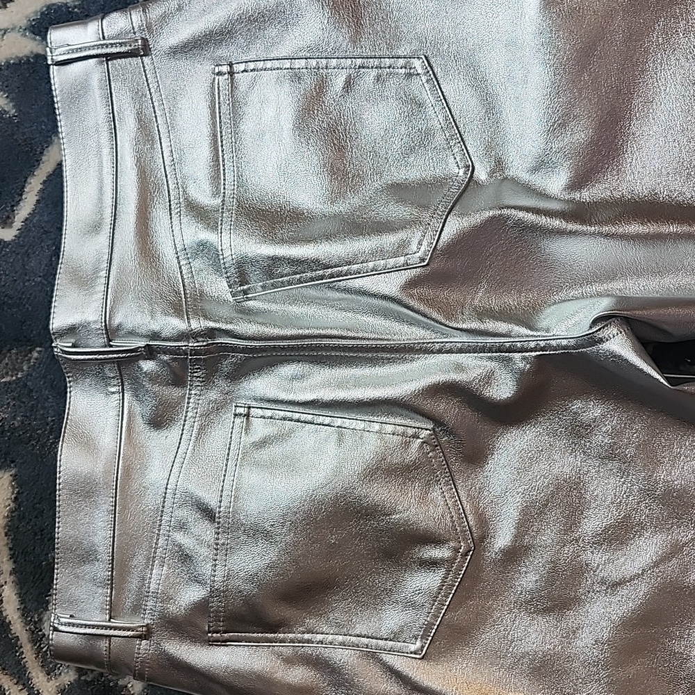 Ann Taylor | Shimmering Silver Jeans Size 12 - Picture 8 of 9
